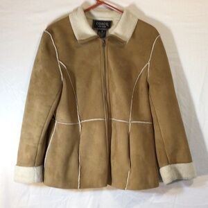 Coaco New York coat women’s size Small brown faux suede western hippie BoHo